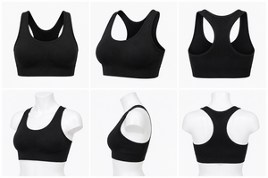 Soutien-gorge de sport respirant et écologique pour femme, maintien élevé, logo frontal – Idéal pour la gym et l'entraînement, qualité supérieure, best-seller, couleur unie - Product Image 1