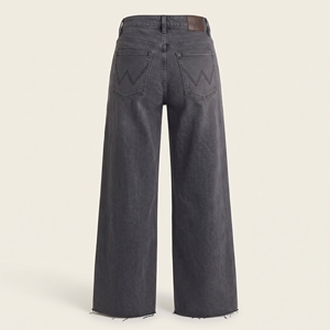 Pantalones Vaqueros de Cintura Alta y Pierna Ancha, Color Sólido, Lavado Arena, Corte Holgado, Estilo Casual, Tela de Algodón, para Otoño, ODM OEM - Product Image 4