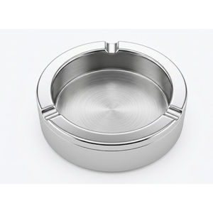 Cenicero Redondo Metálico sin Humo para Bares, Hoteles, Restaurantes, Bandeja de Exhibición de Cigarrillos y Cigarros de Bolsillo, Clásico, Elegante y Decorativo - Product Image 2