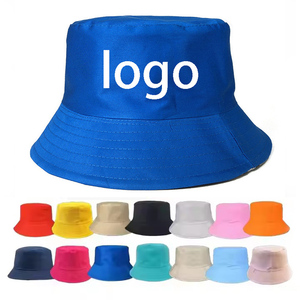 Chapeau Bob de Pêcheur Bleu Uni Personnalisé de Haute Qualité avec Broderie Imprimée pour Adulte - Product Image 1