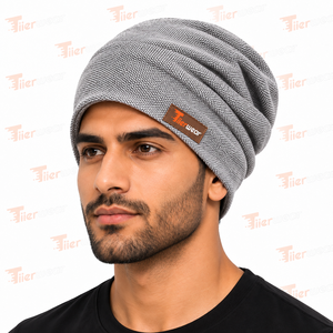 Gorro de Punto para Hombre Tiierwear, Color Sólido, Cálido para Invierno, Gorra Casual, 100% Acrílico, Tejido a Máquina para Adultos - Product Image 2