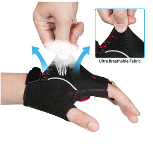Anti <b>Slip</b> Shock-absorbing Breathable Comfortable Custom <b>Half</b> Finger Cycling Gloves Custom Wholesale Rate OEM 2026 Gloves - Product Image 4