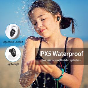Auriculares Deportivos Impermeables IPX5, Auriculares Intrauditivos Inalámbricos Unilaterales, Mini Auriculares Recargables con Micrófono Incorporado, Resistentes al Sudor - Product Image 4