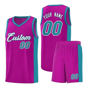 Uniforme de basket-ball unisexe élégant, nom d'équipe personnalisé, taille élastique sans couture, maille polyester légère, respirante, séchage rapide - Product Image 6