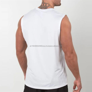 Brand New <b>Men's</b> Fitness Sportwear Plain Tank <b>Top</b> Bodybuilding Gym Stringer Breathable Knitted Sleeveless Shirt Muscle Vest Gym - Product Image 2