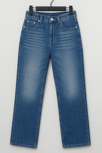 Fabricant OEM/ODM – Jean décontracté pour homme en denim 100 % coton noir, coupe droite ample, délavé à l'acide, style streetwear - Product Image 4