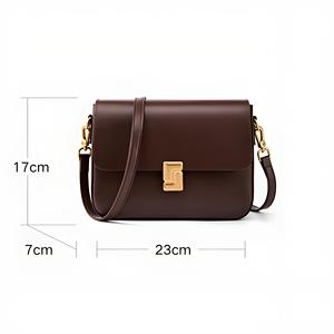 Bolso Bandolera de Cuero Genuino de Alta Calidad, Moderno y Casual, con Correa Ajustable, Cierre de Cremallera, Resistente al Agua, Portátil, para Mujer - Product Image 2