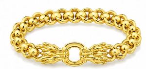 18k Gold Plated Stainless Steel Cuban Chain Dragon Head Link Bracelet & <b>Bangle</b> <b>for</b> <b>Men</b> Daily Wear Gift - Product Image 1