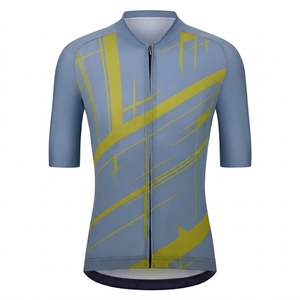 Maillot de cyclisme à manches courtes à motif géométrique noir et blanc pour homme, fermeture éclair intégrale, haut de sport en mesh - Product Image 5