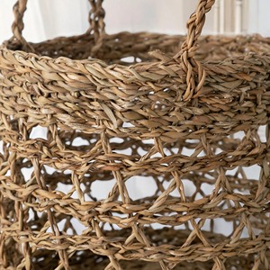 Loosely woven seagrass <b>basket</b> Handmade <b>Storage</b> <b>Basket</b> Wholesale eco-friendly Made in Vietnam - Product Image 5