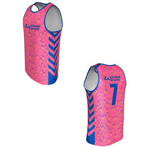 Nouveau design de maillot de basket-ball imprimé par sublimation, maillots de basket-ball personnalisés pour hommes, vente en gros de maillots de basket-ball personnalisés sublimés - Product Image 3