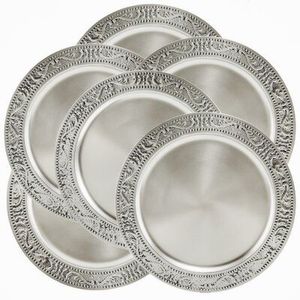 Round Decorative Metal Charger <b>Plate</b> For Elegant Dining Table Setup Ideal For Wedding Party And Event Decoration - Product Image 2