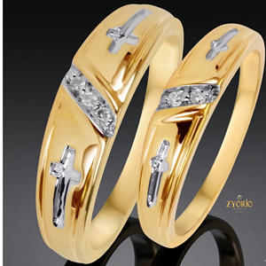 Luxury Cross Design Diamond <b>Ring</b> 14K 18K Yellow Gold Religious Band Lab Grown Diamond Men Women Wedding Faith Jewelry - Product Image 6