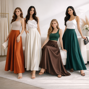 Falda Larga Transpirable con Logotipo Personalizado para Mujer, Falda Midi Deportiva Plisada de Verano al por Mayor, Faldas a Cuadros para Mujer - Product Image 2