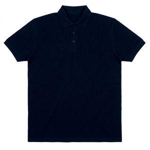 เสื้อโปโลชาย สีกรมท่า แขนสั้น ผ้าฝ้าย 100% ทรงปกติ สีพื้น ผ้าปิเก้ ทอเรียบ ย้อมสีพื้น - Product Image 1