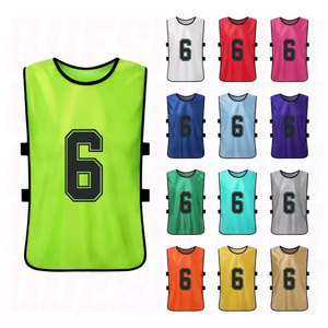 Maillots d'entraînement en mesh pour équipes, vert et orange, pour enfants, avec sac de sport OEM, légers et respirants - Product Image 6