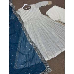 Fancy Women's Sets with Plazzo and Dupatta Embroidery and <b>Sequins</b> Work <b>Top</b> - Product Image 2