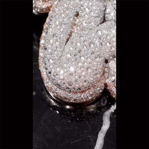 Colgante con Letra Inicial Personalizado de Lujo, Estilo Hip Hop, con Incrustaciones de Diamantes, Moissanita VVS Certificada por GRA, Joyería Fina para Hombre - Product Image 2