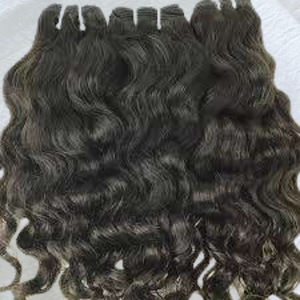 Extensiones de Cabello Humano Natural de 16 Pulgadas, Ondulado Profundo, 100g, Virgen, Sin Procesar, Grado Remy, Cabello Indio Crudo, Tejido a Máquina, Venta al Por Mayor - Product Image 3