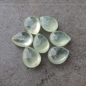 Piedra Preciosa Natural de Prehnita en Forma de Lágrima, Calibrada, Verde, Suelta, para Joyería, Disponible en Todos los Tamaños - Product Image 4