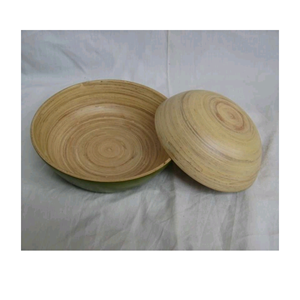 BEST SELLER Bol en bois de bambou écologique et durable, empilable, pour salade, fruits, collations, fêtes, utilisation en cuisine - Product Image 1