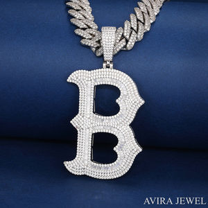 Pendentif Hip Hop de Luxe en Moissanite pour Homme, en Argent Sterling 925 Massif Plaqué Or et Or Rose, Bijou Statement Sertie de Pierres - Product Image 3