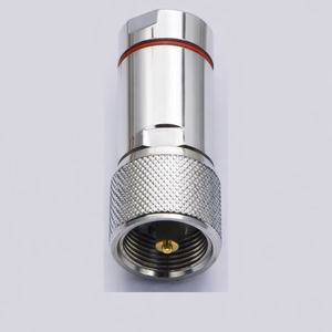 Conector Coaxial RF UHF Premium 1/2, Cromado, para Transmisión de Señal de Comunicación Industrial - Product Image 1