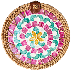 กระเป๋าหวายทรงกลมประดับมุก กระเป๋าหวายทำมือ ขายส่งจากโรงงานโดยตรง ราคาถูก รับผลิตแบบ OEM ODM - Product Image 1