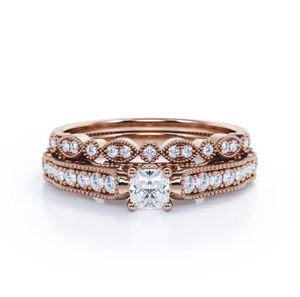 Anillo de Boda Vintage con Diamante Moissanite de 1.25 Quilates, Corte Art Deco, Engaste de Garras, Chapado en Oro Blanco, Joyería para Fiesta de Compromiso - Product Image 3