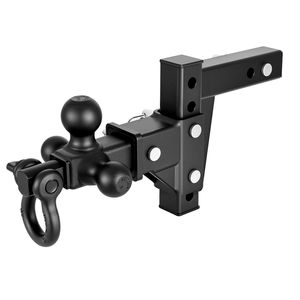 Soporte de enganche de remolque de 2 pulgadas con bola triple y grillete en D, para bolas de 1 7/8, 2 y 2 5/16 pulgadas, 10000 Lbs GTW, 6 pulgadas - Product Image 1