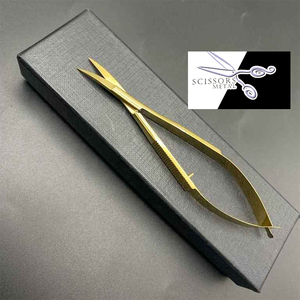Pince à épiler incurvée et inclinée couleur or en acier inoxydable, précision pour sourcils et cils, Spring Beauty Care Academy - Product Image 2