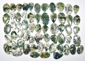 Cabochons d'agate verte naturelle pour la fabrication de bijoux, pierres précieuses d'origine éthique pour la lithothérapie, provenant de Jaipur. - Product Image 2