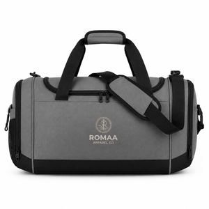 Grey Black Custom Gym <b>Duffel</b> <b>Bag</b> Multi Pocket Travel Holdall Water Resistant Lightweight Polyester Adjustable Shoulder Strap <b>Bag</b> - Product Image 2