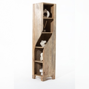 Estante de Exhibición de Esquina Vandana Altis Lyra, Mueble de Almacenamiento Moderno de Madera Sólida que Ahorra Espacio - Product Image 2