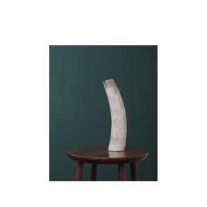 Paire de vases à fleurs en corne de buffle antique faits à la main, décoration intérieure traditionnelle et naturelle - Product Image 5