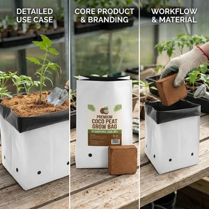 Wholesale Cocopeat Grow Bags-100% PP Material Seedling Options for Hydroponics & Greenhouse Agriculture Planting - Product Image 4