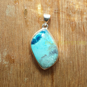 Collier pendentif en azurite bleue de grande qualité, en argent sterling 925, bijou en azurite bleue, cadeau pour petite amie - Product Image 2