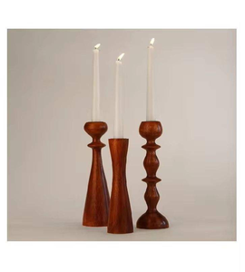 Portavelas de Madera Clásico Pulido en Oferta, Portavelas Ecológico de Madera para Velas de Té, Ideal para Regalos en Ferias Comerciales - Product Image 4