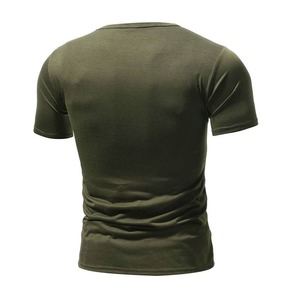 เสื้อยืดคอกลมแขนสั้นสีขาวลายทางสีดำทรงปกติสไตล์ลำลองถักทอผ้าฝ้าย 100% ระบายอากาศได้ดี รับสั่งทำ - Product Image 5