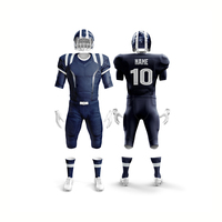 Prix de gros Uniforme de football américain court 100% polyester personnalisable de haute qualité, confortable et respirant pour le sport