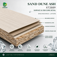 Panneau de fibres orientées mélaminé Jinbase SXT2889 couleur Ash Dune 18mm OSB E0 1220x2440mm pour meubles et menuiseries