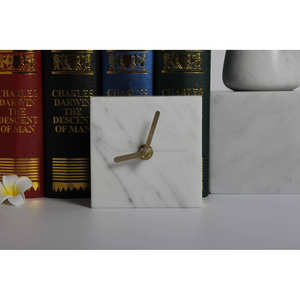 Reloj de Mesa de Mármol de Diseño de Alta Gama, Reloj Decorativo de Lujo para el Hogar, Modelo A-Raz-005 de TCE - Product Image 1
