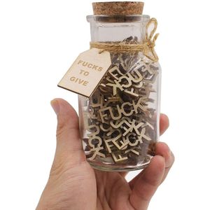 Barattolo Regalo in Legno con Lettere Intagliate da 5oz - Scherzo Pratico per Amici, Ideale per Compleanni, Ringraziamento e Festività - Gag Divertente per Alleviare il Cattivo Umore - Product Image 1