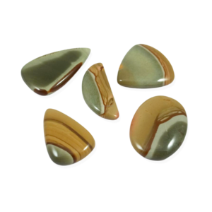 Lot de cabochons en jaspe polychrome naturel, pierres précieuses en vrac, pour bijoux en argent, commande personnalisée - Product Image 3