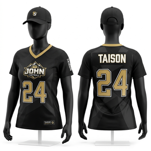 Jersey de Fútbol Americano para Mujer, Premium, 160 GSM, Poliéster Transpirable, Diseño Degradado Azul, Paneles Laterales, Logotipo Personalizado por Sublimación - Product Image 4