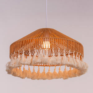 Lámpara colgante de ratán de hierro hecha a mano Boho Chic, precio directo de fábrica, personalizada para uso doméstico, etiquetado privado, vendedor de comercio electrónico - Product Image 4