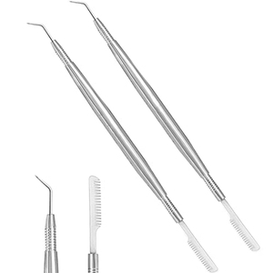 Séparateur de cils en acier inoxydable Premium KAAMIR INSTRUMENTS avec poignée antidérapante, pour usage en salon, lifting des sourcils, végétalien, durable, personnalisable - Product Image 2