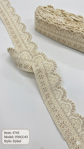 Ribete de encaje floral bordado con diseño de hojas, 100% poliéster, 3 cm de ancho, rollo de 9 metros para ropa étnica, bolsos, zapatos y textiles para el hogar - Product Image 1