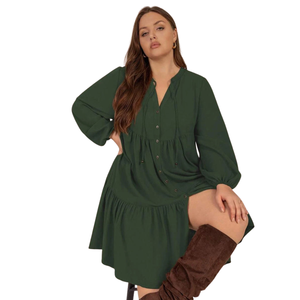 Vestido midi estampado de manga corta para mujer, vestido de verano para vacaciones - Product Image 4