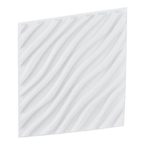 Set da 12 Piastrelle 3D in PVC a Onde, Stile Minimalista Moderno, 19,7 x 19,7, per Pannelli Decorativi, Copertura 32 Piedi Quadrati, per Intrattenimento e Camera da Letto - Product Image 3